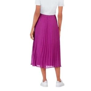 J. Crew Long Pleated Midi Skirt in Bright Amethyst NWT
